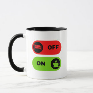Mug café rouge vert amusant et commencer