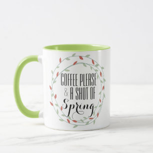 Mug Café S'il vous plaît avec une photo de printemps F
