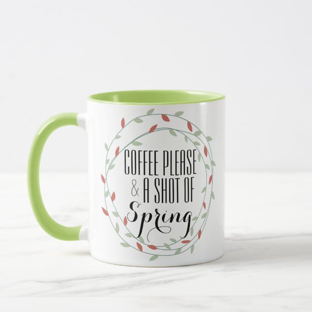 Mug Café S'il vous plaît avec une photo de printemps F (Gauche)