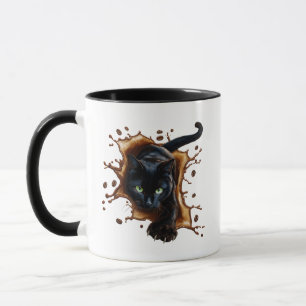 Mug Café Splash Black Cat