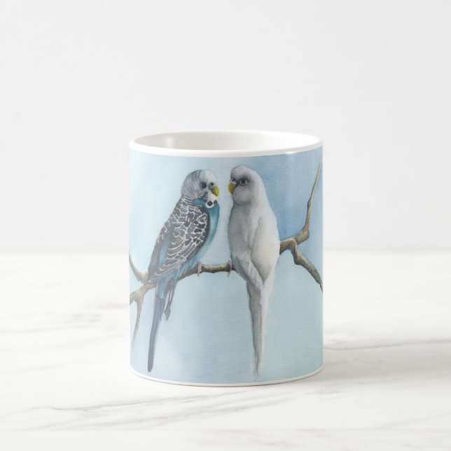 Mug Café Thé Chauffage Concoctes de cacao Budgie Bird  (Centre)