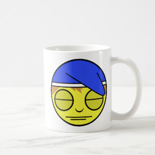 Mug café visage couché