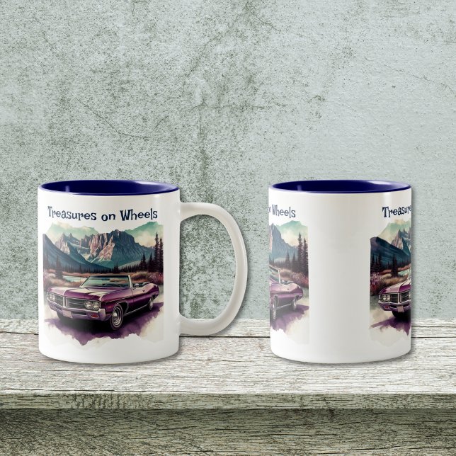 Mug café voiture classique (Customizable; with/without personalization.  
Personalize, Edit Using Design Tool.
)