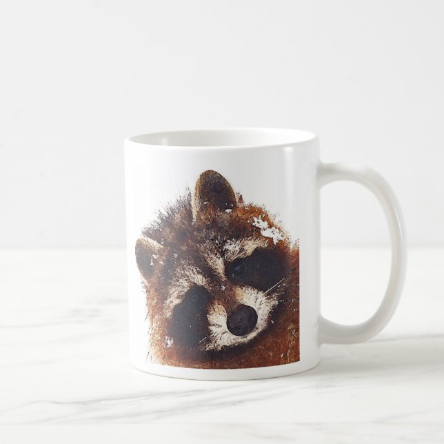 Mug Café X 2 de raton laveur de nounours (Droite)