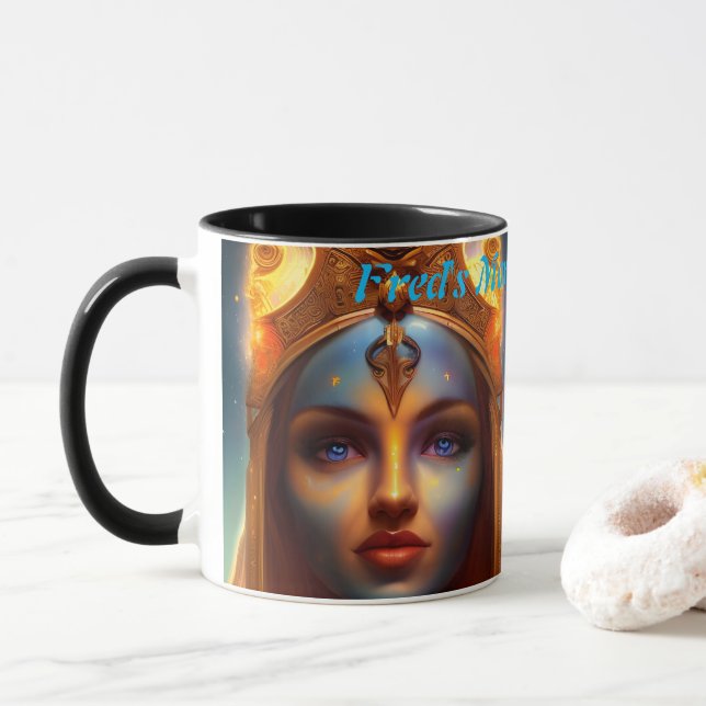 Mug Caféine du matin de Fred personnalisable (Avec donut)