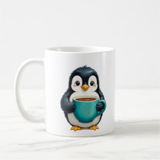 Mug Caféine et frissons avec le pingouin