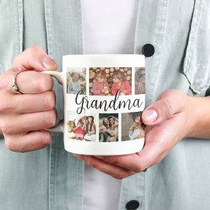 Mug Cafetière personnalisée Grand-mère 12 photos en co