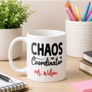 Mug Cahier du coordinateur de chaos – Citation drôle p