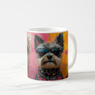 Mug Cairn Terrier avec coeur Roses Saint Valentin