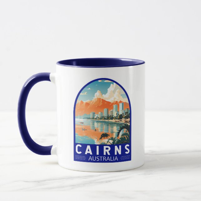 Mug Cairns Australia Travel Art Vintage (Gauche)