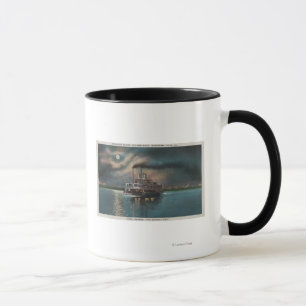 Mug Cairo, IL - Vue nocturne de Steamer sur Miss. Rivi