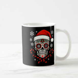 Mug Calavera sucre de Noël Crâne Chapeau de Père Noël 