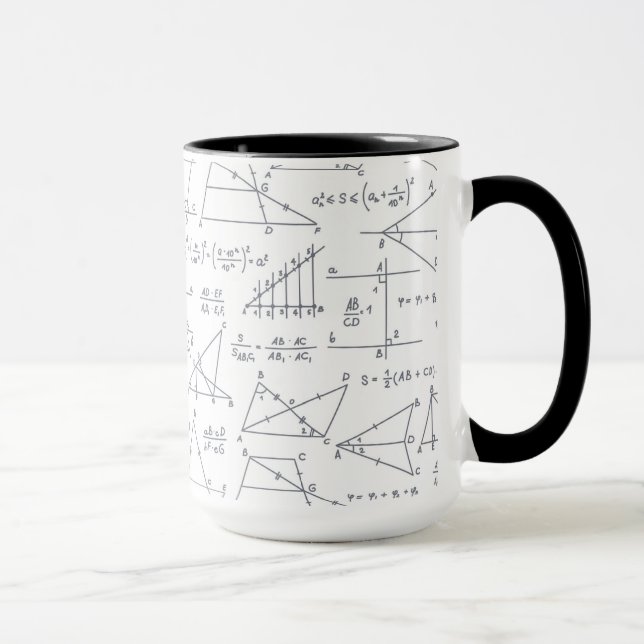 Mug Calculs mathématiques écrits illustrations (Droite)