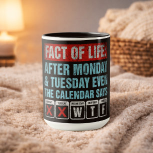 Mug Calendrier Fact of Life dit WTF Humour