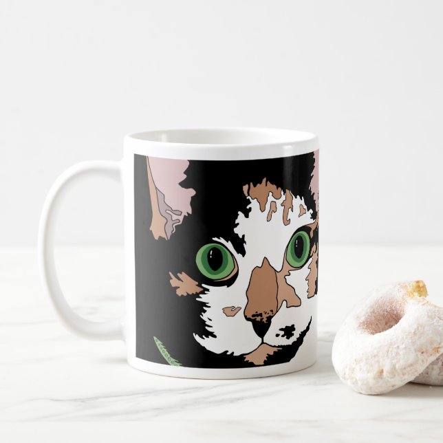 Mug Calico Cat (Avec donut)