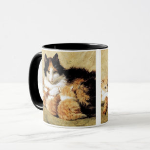 Mug Calico Cat & ses chatons par Henriette Ronner-Knip