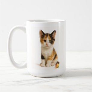 Mug Calico Curiosity - Kitten avec balle de pop couleu
