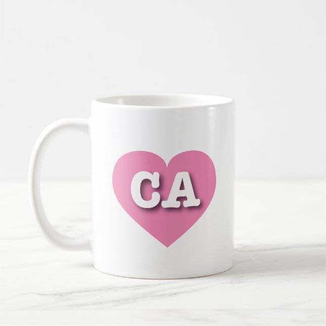 Mug California Pink Heart - J'aime CA (Gauche)