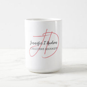 Mug Calligraphie classique tendance monogramme
