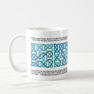 Mug Calligraphie écossaise de bénédiction avec noeuds 
