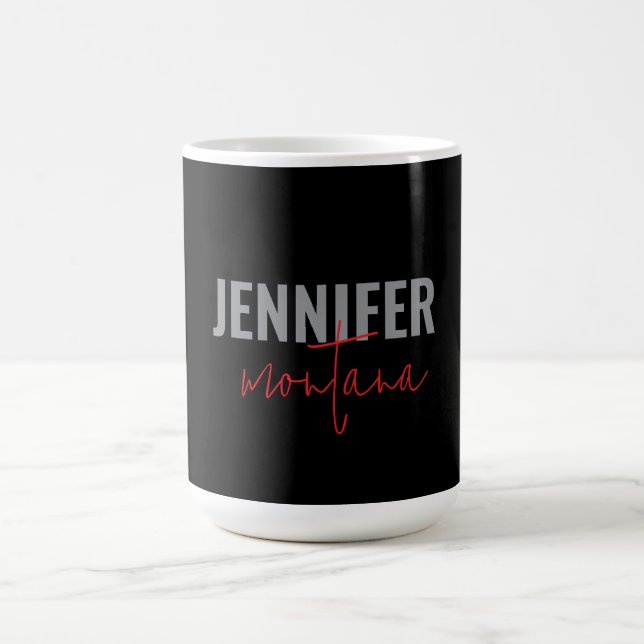 Mug Calligraphie Elegant Plain Ajouter son propre nom (Centre)