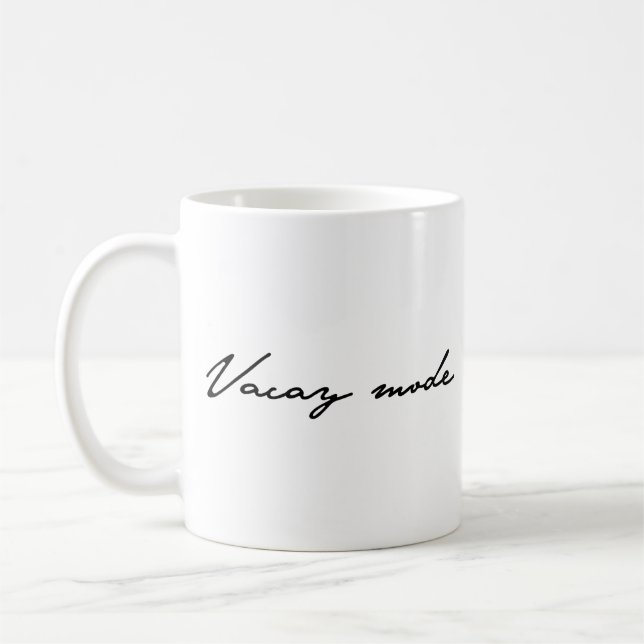 Mug Calligraphie estivale en mode Vacay (Gauche)
