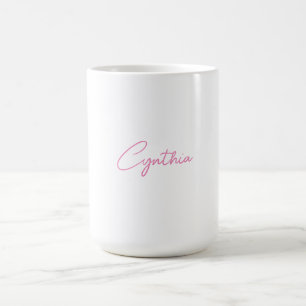 Mug Calligraphie minimaliste moderne en plaine Ajouter