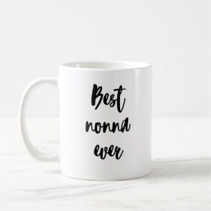 Mug Calligraphie minimaliste simple Meilleure Nonna ja