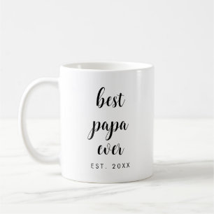 Mug Calligraphie simple personnalisée Meilleur Papa ja