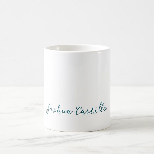 Mug Calligraphy Simple Plain Professional Name (Centre)