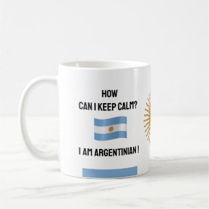 Mug Calme Argentine & Texte drôle, Argentine Drapeau