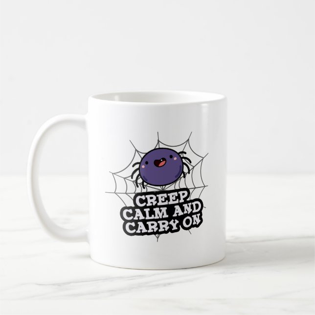 Mug Calme Et Se Lancer Sur Un Jeu D'Araignée Drôle (Gauche)