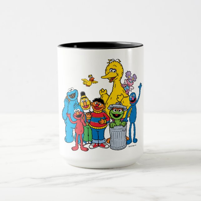 Mug Camarades de la rue Sésame qui font signe (Centre)