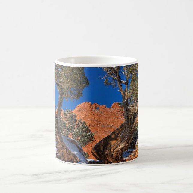 Mug Camels de baiser encadrés par l'arbre 01 (Centre)