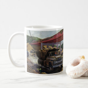 Mug Camion à benne basculante d'entreprise vintage sur