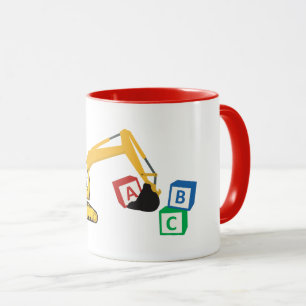 Mug Camion de construction d'excavateur ABC