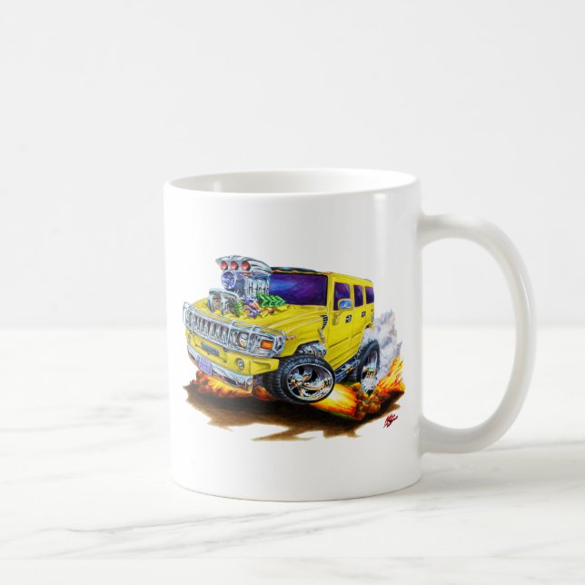 Mug Camion de jaune de H2 de Hummer (Droite)