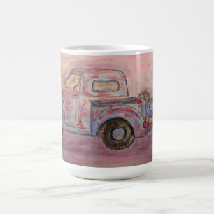 Mug camion de patina bleu antique