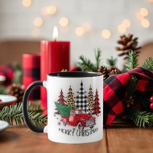 Mug Camion et arbres de Noël joyeux