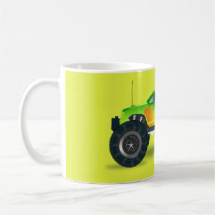 Mug Camion Monster sur le vert citron