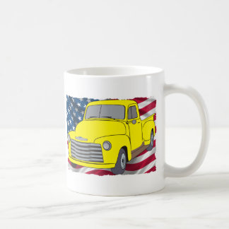 Mug Camion vintage de Chevy avec le drapeau américain