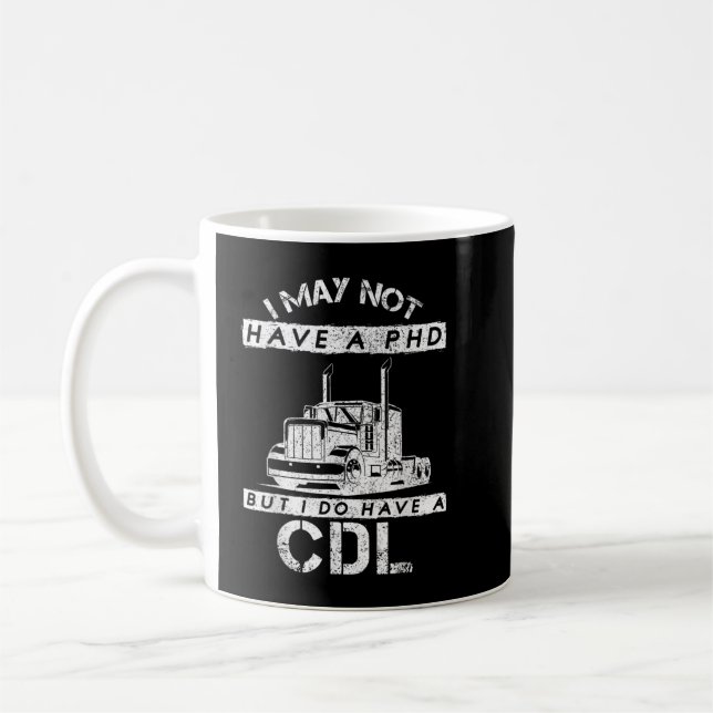 Mug Camionneur Diesel Heartbeat Semi-Trailer Conducteu (Gauche)