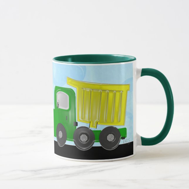 Mug Camions à pompe jaune et orange (Droite)