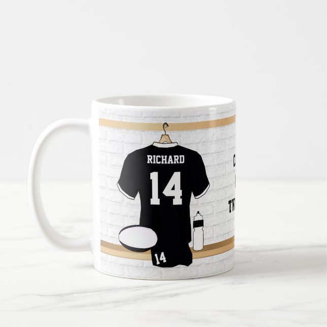 Mug Camions de ventilateur de rugby personnalisés uniq (Gauche)
