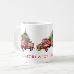 Mug Camions vintage Red Holiday Pick Up