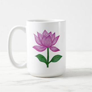 Mug Camiseta básia mujer, con flor rosada