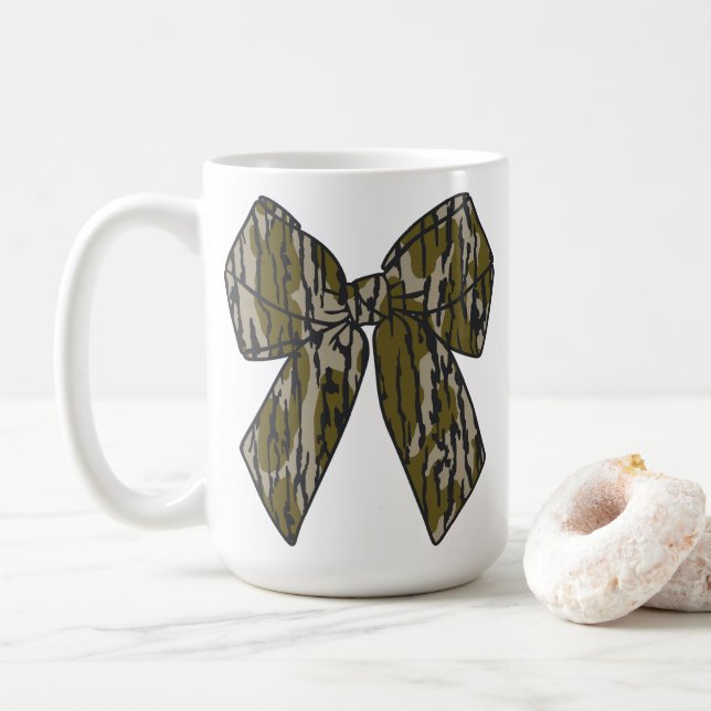 Mug Camo Bow Camo Bow Camo Coquette Chasse Bow Girl (Avec donut)