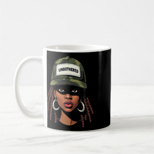 Mug Camo Juneteenth Indifférente Fille Noire Loc'd _7 