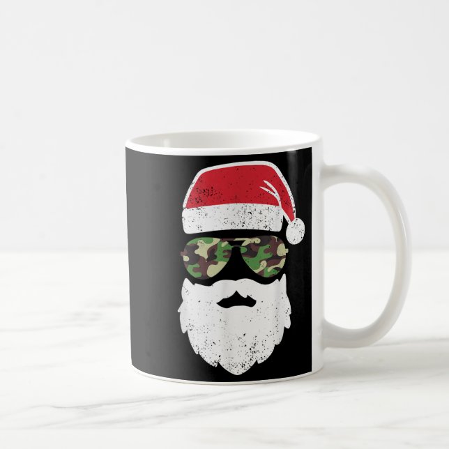 Mug Camo Santa Claus Sungles Funny Camo Camo de Noël C (Droite)