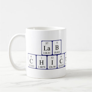 Mug Camouflage de nom de table périodique Lab Chick